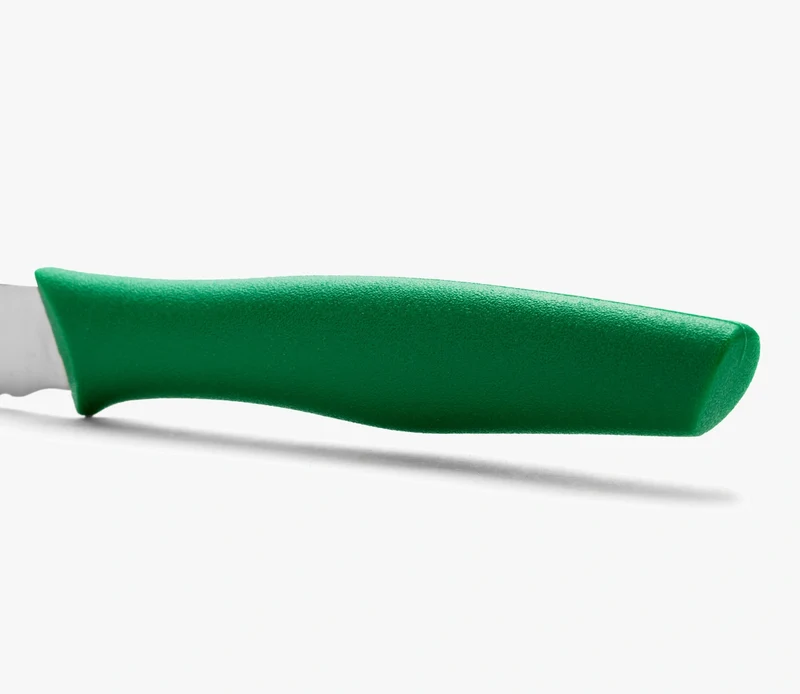 Cuchillo Mesa Color Verde Con Sierra Serie Nova 110 mm