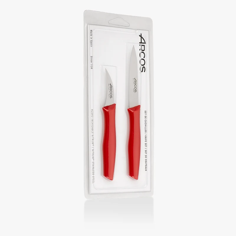 Juego Cuchillos Mondadores Color rojo Serie Nova
