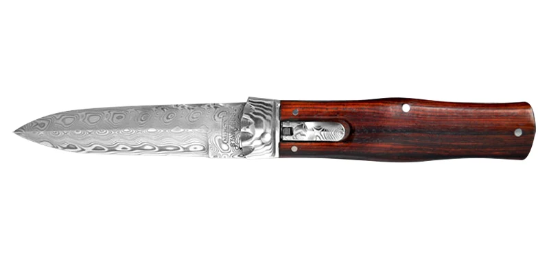 Couteau D'exception Damas Cocobolo Jaguar Mikov