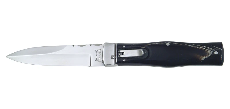 Couteau Automatique Predator Corne Noire Mikov