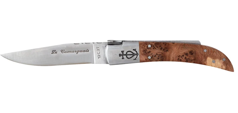 Couteau N°12 Trident forgé Genévrier Le Camarguais
