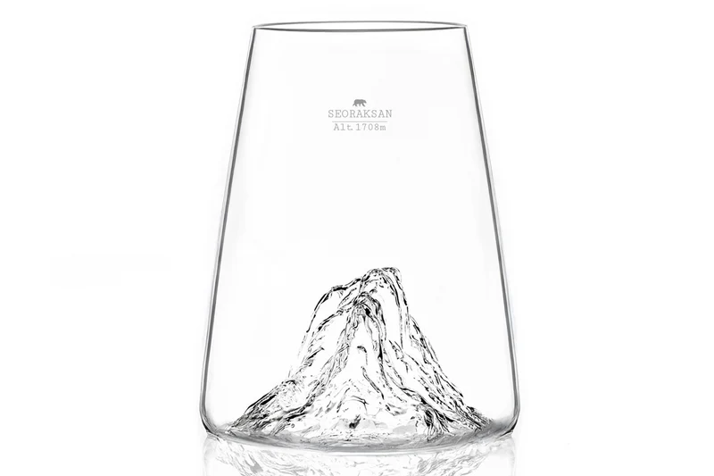 Verre à spiritueux long Alaskan Maker Topographic Seoraksan en verre cristallin