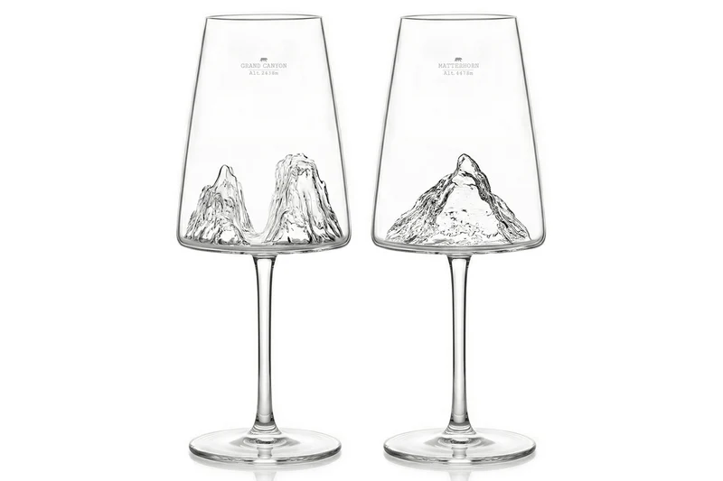 Coffret de 2 verres à vin Alaskan Maker Topographic Grand Canyon & Mont Cervin