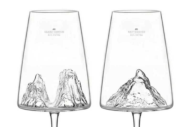 Coffret de 2 verres à vin Alaskan Maker Topographic Grand Canyon & Mont Cervin