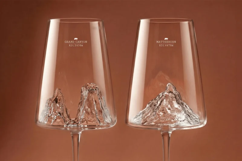 Coffret de 2 verres à vin Alaskan Maker Topographic Grand Canyon & Mont Cervin
