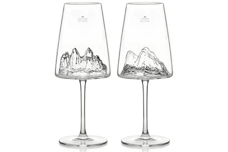 Coffret de 2 verres à vin Alaskan Maker Topographic Tre Cime di Lavaredo & Tofane