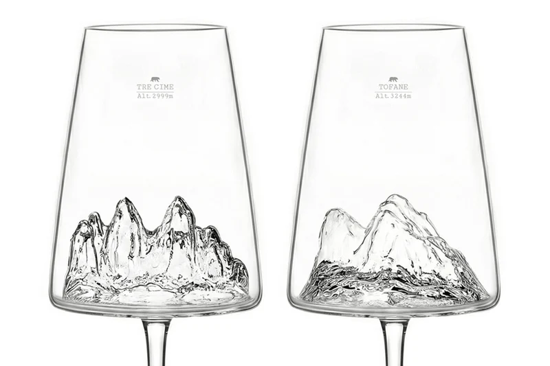 Coffret de 2 verres à vin Alaskan Maker Topographic Tre Cime di Lavaredo & Tofane