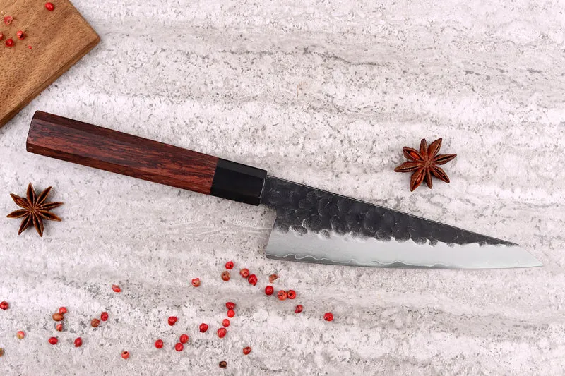 Couteau honesuki Sayuto Séquoia San Mai martelé 15cm