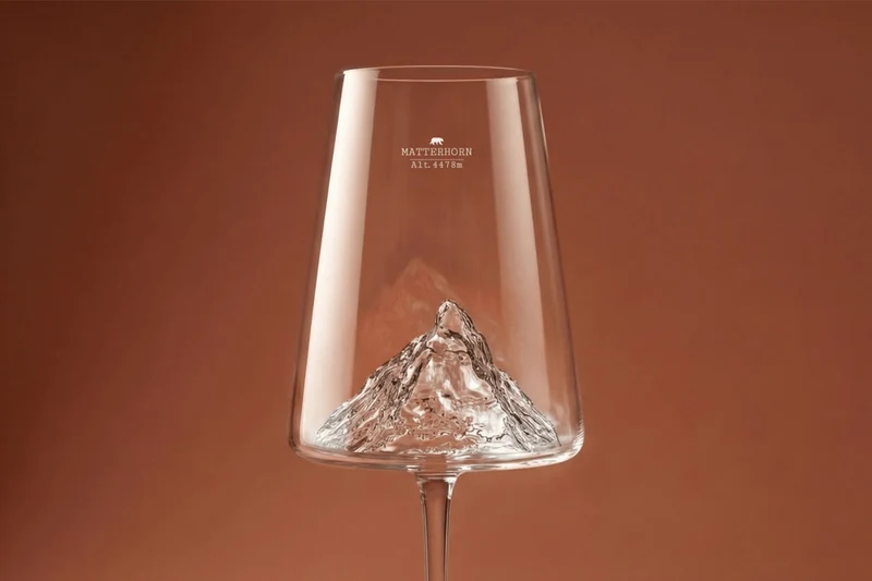 Coffret verre à vin Alaskan Maker Topographic Mont Cervin