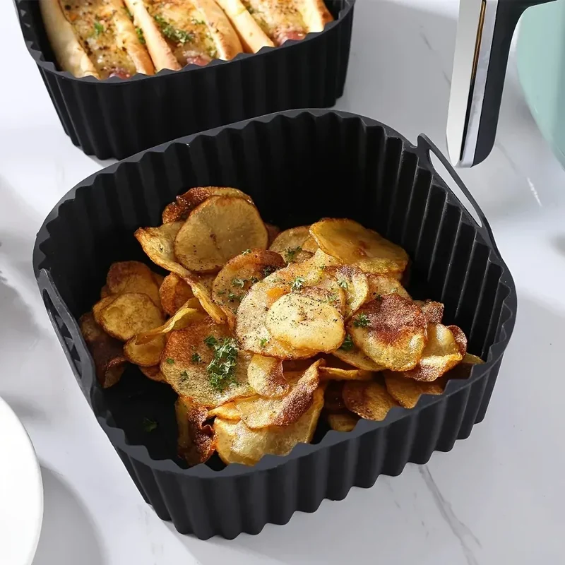 Moule Silicone Air Fryer Réutilisable Carré 25 cm - Antiadhésif