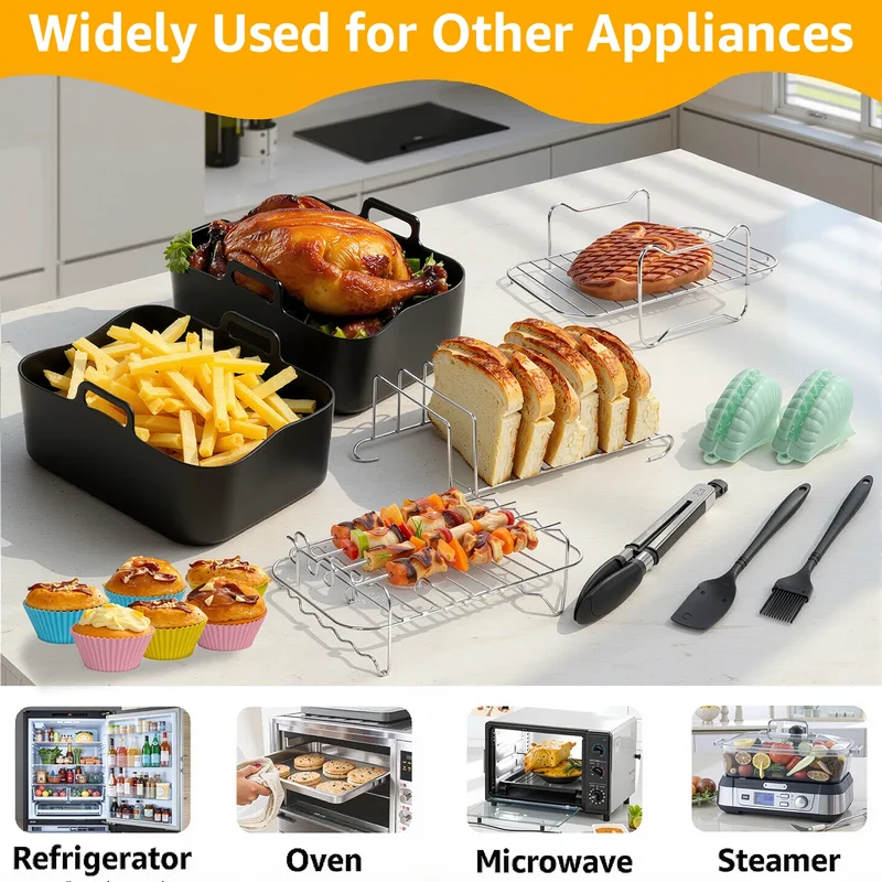 Kit Accessoires Friteuse Air Fryer - 20 Pièces Multifonctionnelles