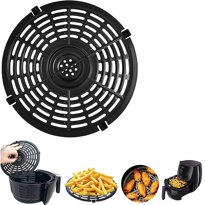 Grille Antiadhésive Air Fryer Rond 24 cm - Accessoire de Cuisson