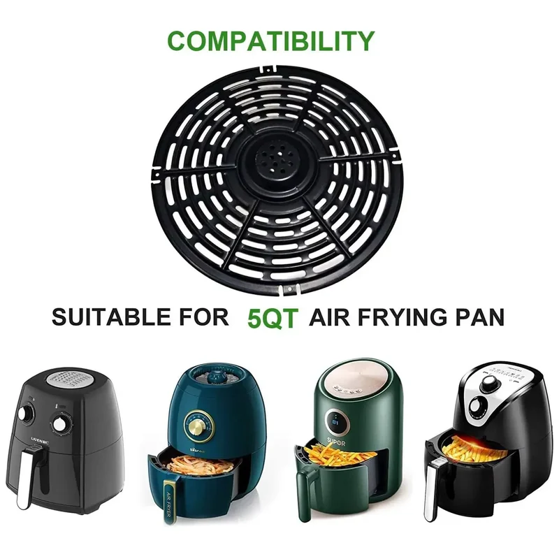 Grille Antiadhésive Air Fryer Rond 24 cm - Accessoire de Cuisson