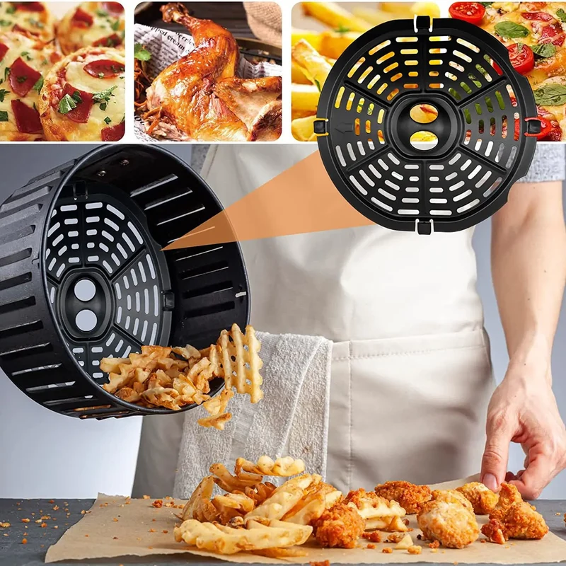 Grille Antiadhésive Air Fryer Rond 24 cm - Accessoire de Cuisson