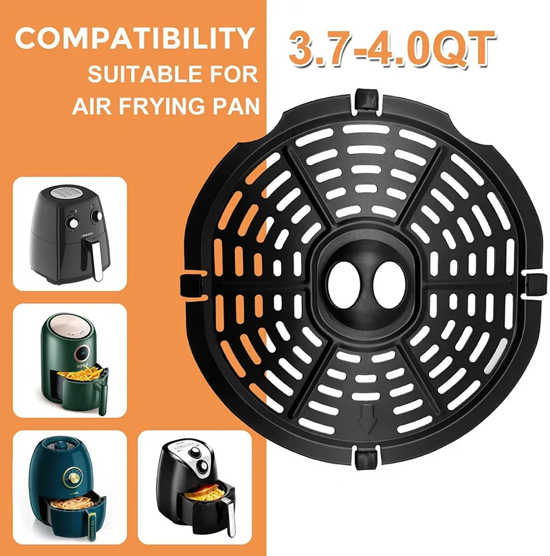 Grille Antiadhésive Air Fryer Rond 24 cm - Accessoire de Cuisson