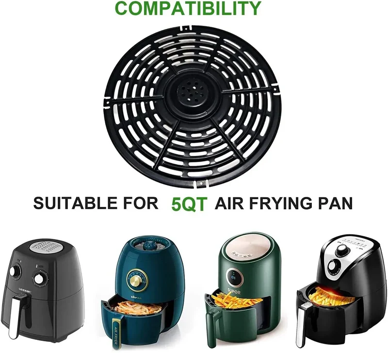 Grille Antiadhésive Air Fryer Rond 24 cm - Accessoire de Cuisson