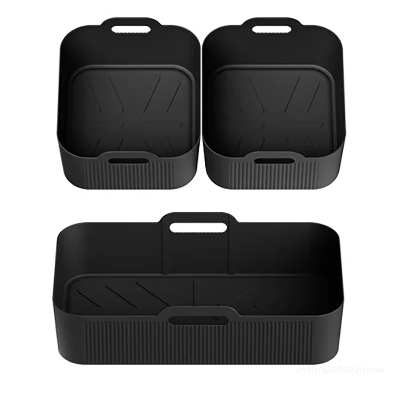 Moule Silicone Réutilisable Air Fryer Lot de 3 Rectangulaires 52L