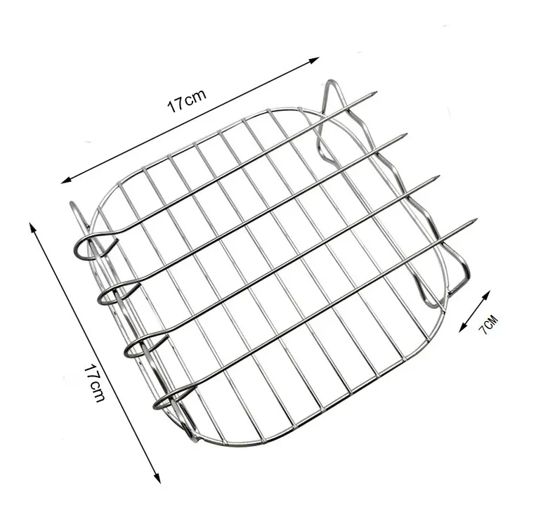 Grille Inox Air Fryer Rectangulaire - Lot de 3 Pièces