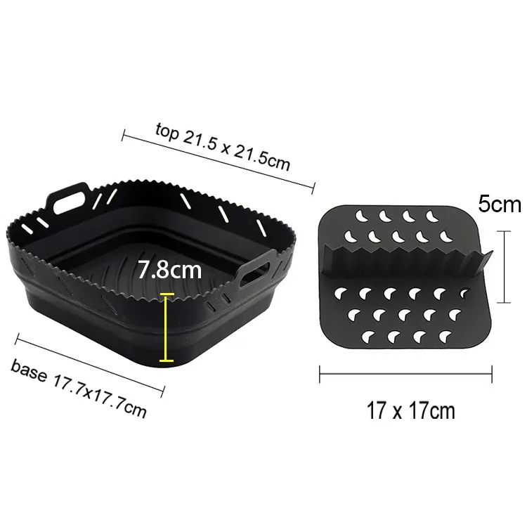 Grille Inox Air Fryer Rectangulaire - Lot de 3 Pièces