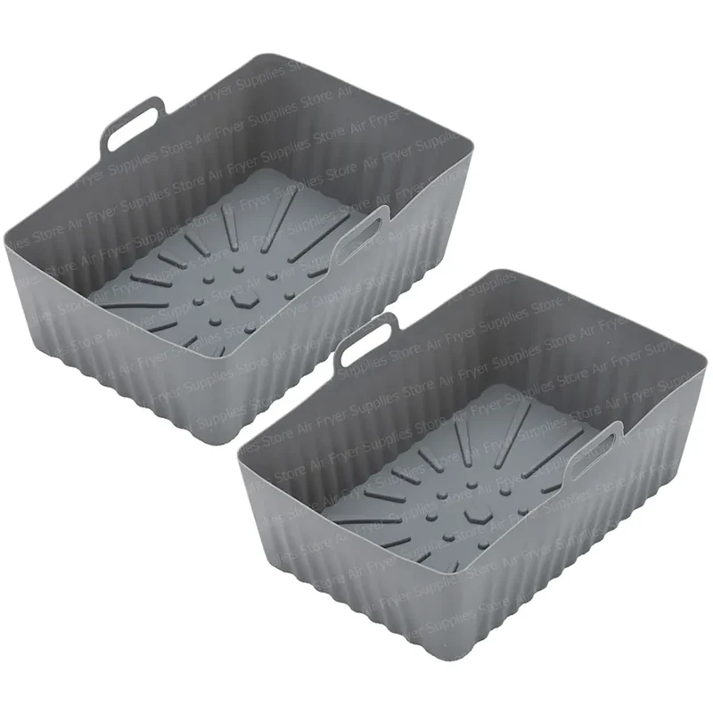 Moule Silicone Réutilisable pour Friteuse Rectangulaire - Lot de 2