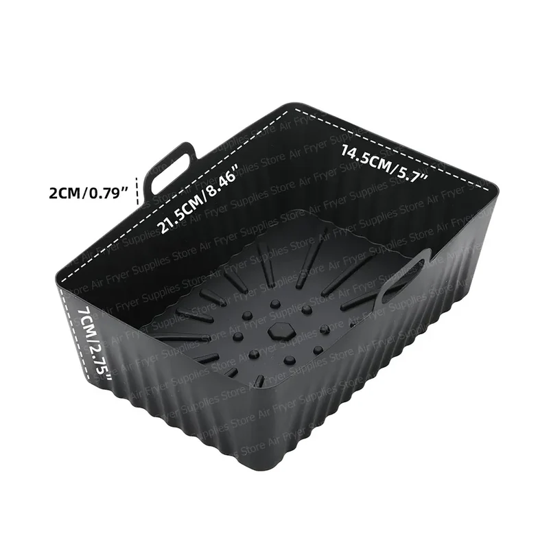 Moule Silicone Réutilisable pour Friteuse Rectangulaire - Lot de 2