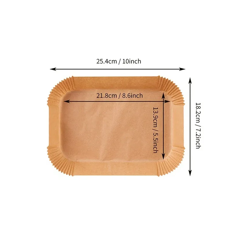 Papier Cuisson Air Fryer Jetable Antidérapant Rond - Lot de 200