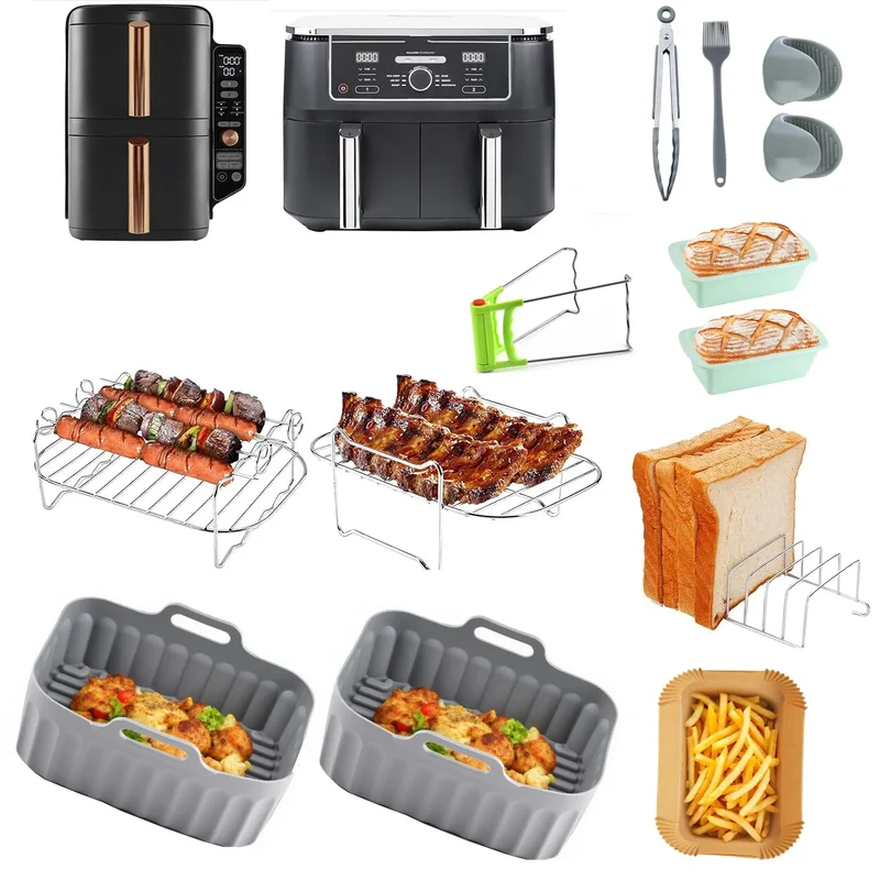 Kit Accessoires Friteuse Sans Huile - 6 Pièces Réutilisables