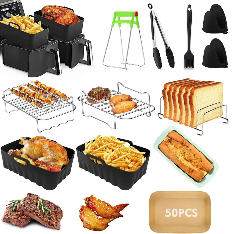 Kit Accessoires Friteuse Sans Huile - 10 Pièces Réutilisables