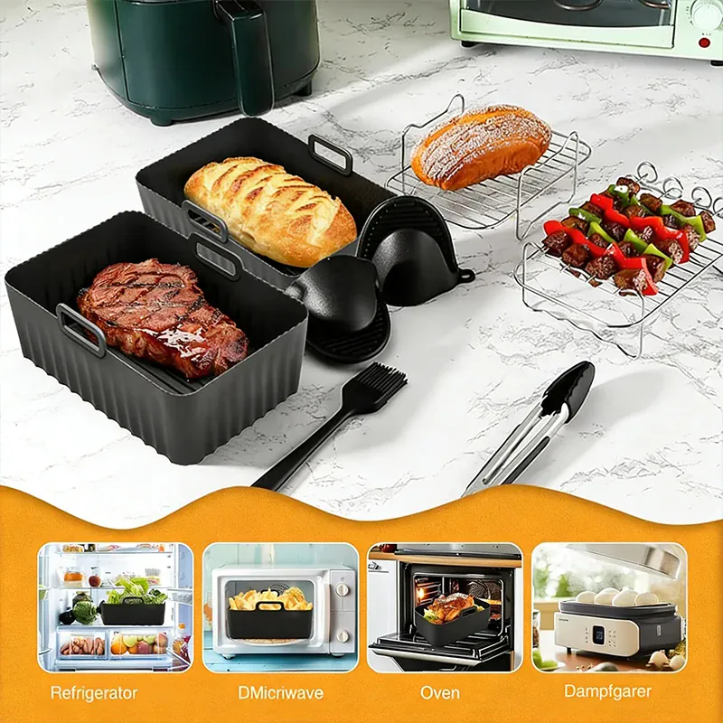Kit Accessoires Friteuse Sans Huile - 10 Pièces Réutilisables
