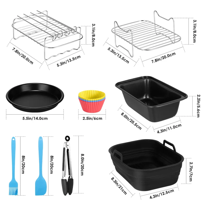 Kit Accessoires Air Fryer - Lot de 6 Pièces pour Cuisine Pratique