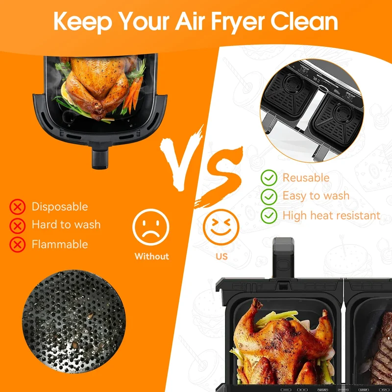 Kit Accessoires Air Fryer - Lot de 6 Pièces pour Cuisine Pratique