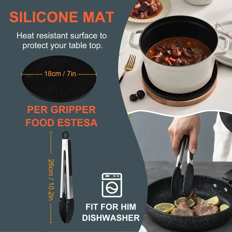 Kit Accessoires Friteuse à Air en Acier Inox - 6 Pièces Essentielles