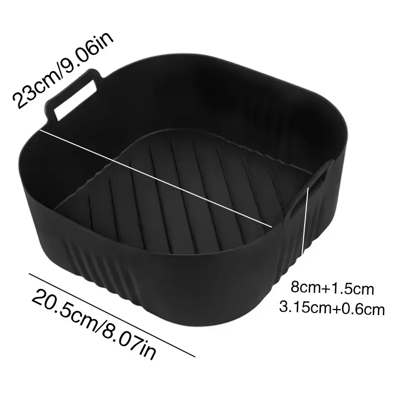 Moule Silicone Réutilisable Air Fryer Lot de 4 Formes Colorées