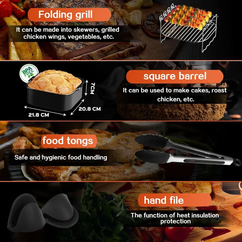 Moule Silicone Air Fryer Rectangulaire 23 x 205 cm Réutilisable