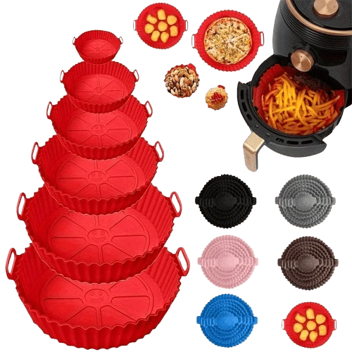 Kit Accessoires Silicones Air Fryer - Lot de 6 Pièces Réutilisables