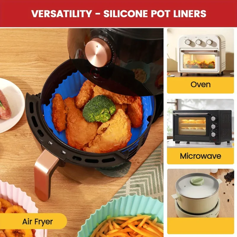 Kit Accessoires Silicones Air Fryer - Lot de 6 Pièces Réutilisables