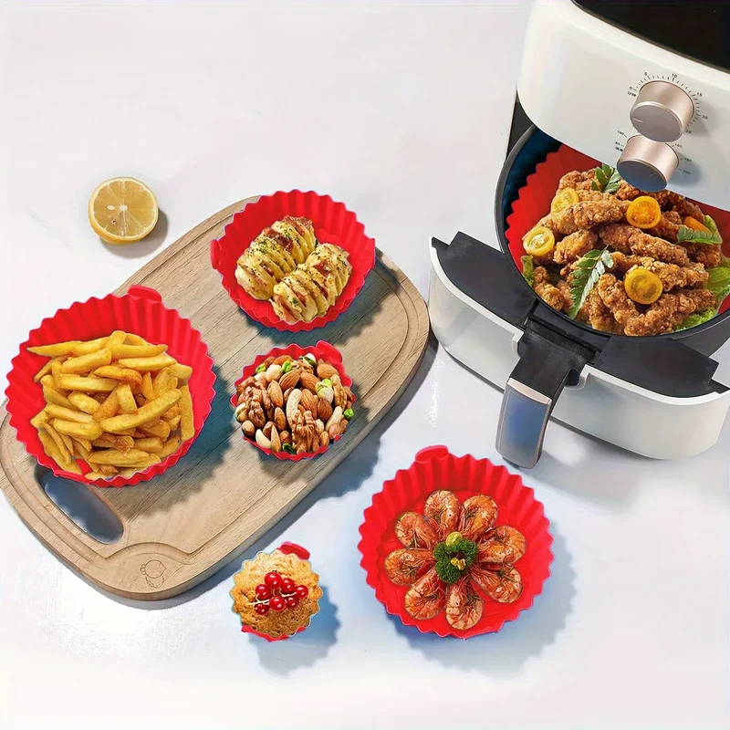 Kit Accessoires Silicones Air Fryer - Lot de 6 Pièces Réutilisables