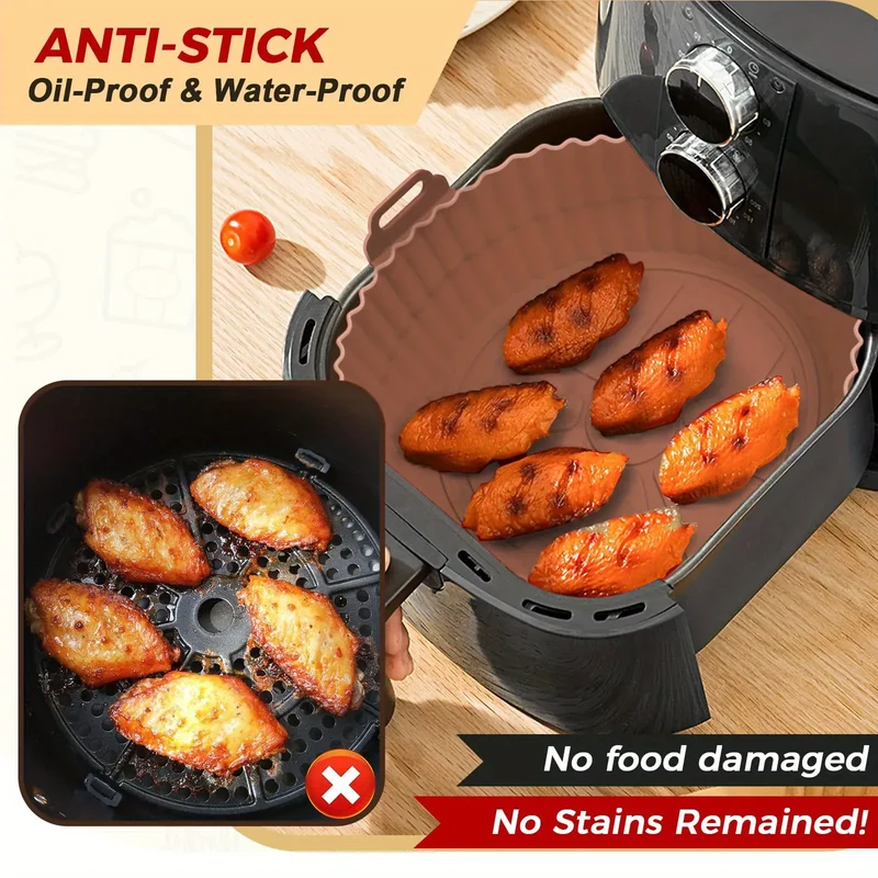 Kit Accessoires Silicones Air Fryer - Lot de 6 Pièces Réutilisables