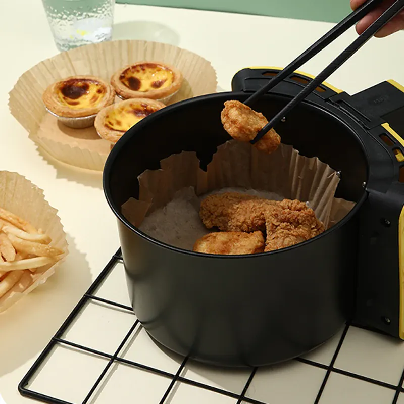 Papier Cuisson Air Fryer Jetable Antiadhésif Carré Lot de 50 Pièces