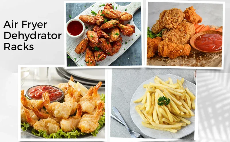 Grille Inox Air Fryer 3 Niveaux Empilable - Accessoire Cuisine