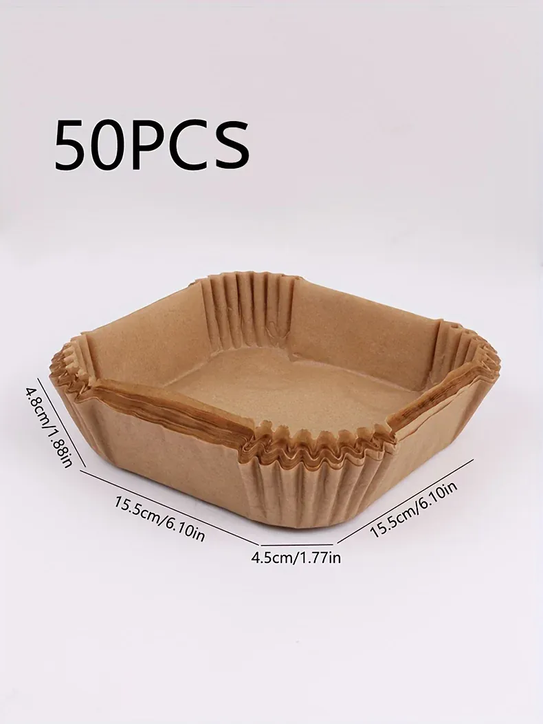 Papier Cuisson Air Fryer Jetable Lot de 50 Antiadhésif 20 cm