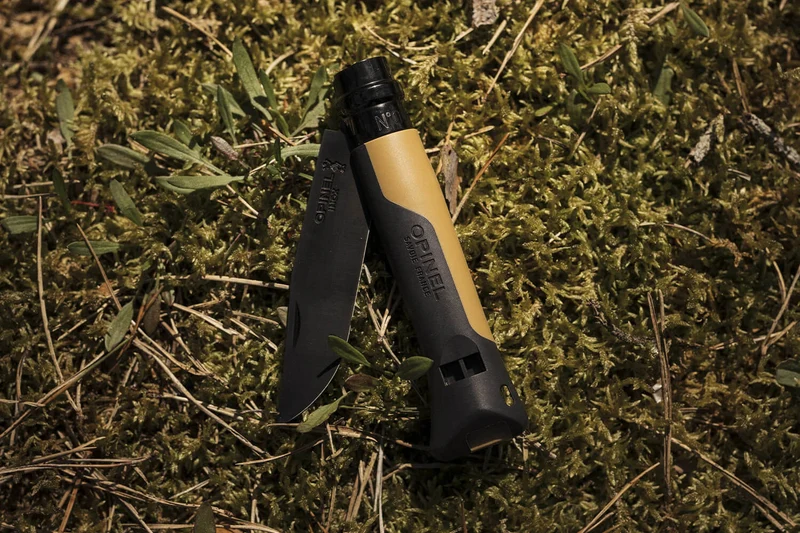 Couteau Opinel N°08 Horizon moutarde & noir