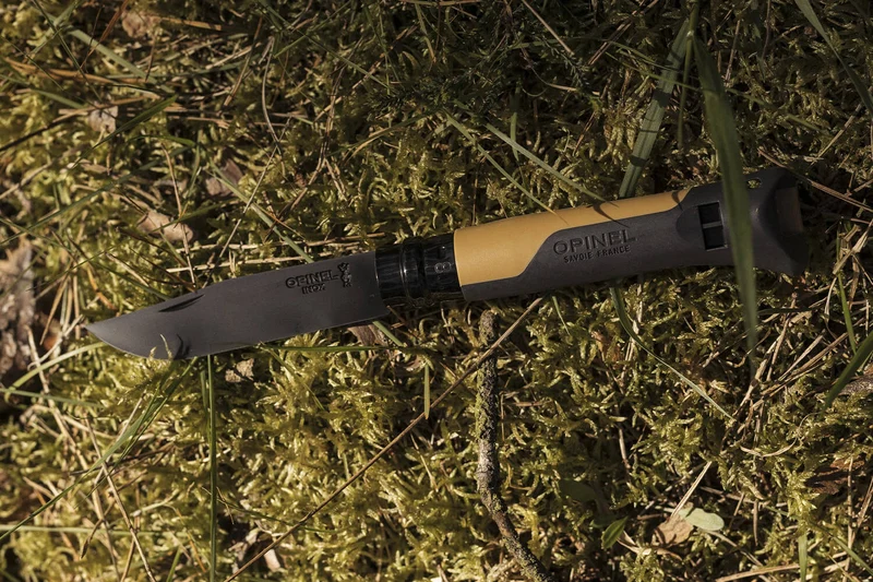 Couteau Opinel N°08 Horizon moutarde & noir