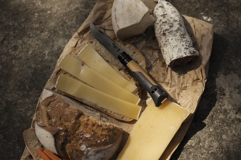 Couteau Opinel N°08 Horizon moutarde & noir