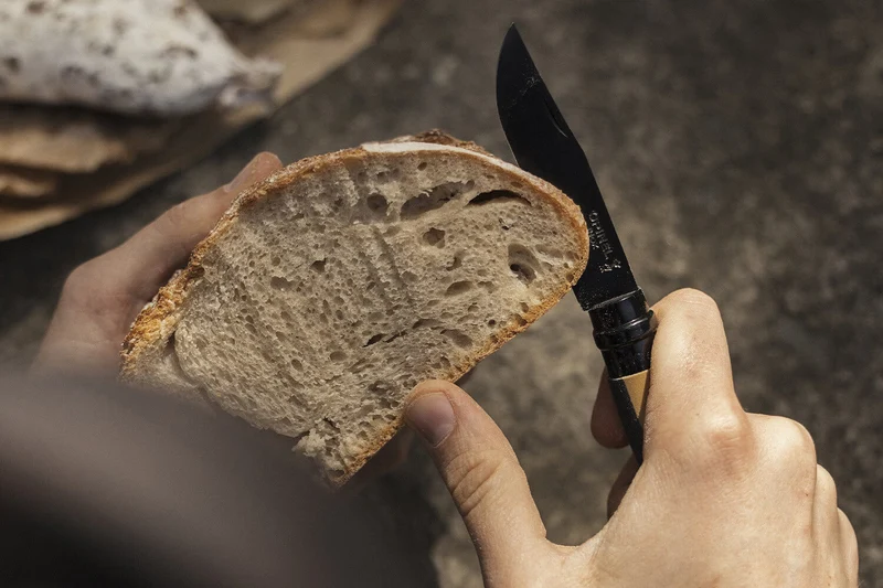 Couteau Opinel N°08 Horizon moutarde & noir