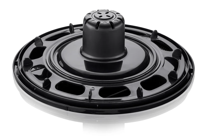 Essoreuse à salade Gefu PUSH IT en acier inoxydable 5L