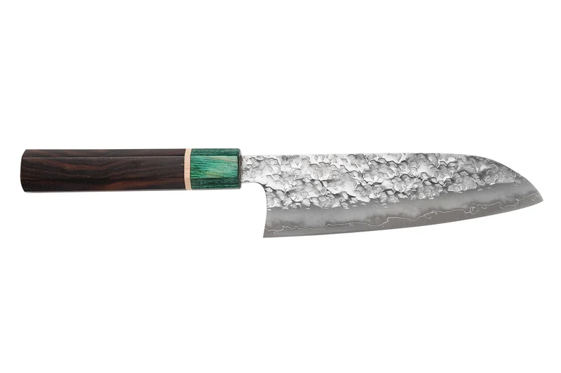 Couteau santoku 16,5cm japonais artisanal Makoto Kurosaki Samidorizuki SGStrix