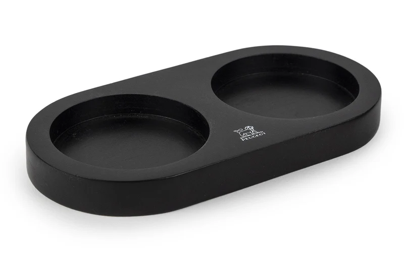 Plateau pour deux moulins Peugeot Linéa en bambou noir mat