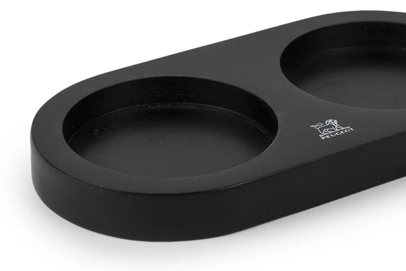 Plateau pour deux moulins Peugeot Linéa en bambou noir mat