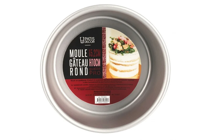 Moule à gâteau rond Patisdécor en aluminium 15,2x10cm